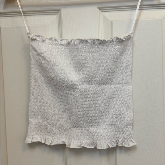 Smocked white tube top - Picture 1 of 2